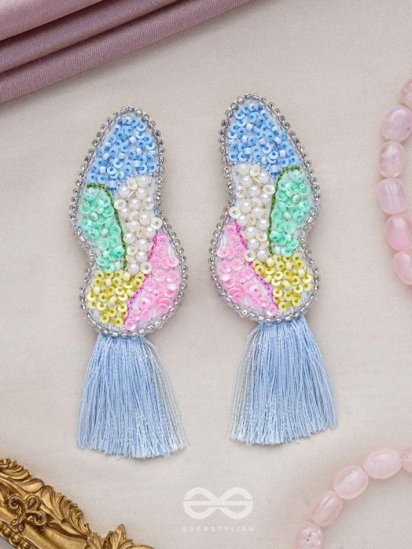 Hrilekha- The Dazzling Imprints- Resham, Beads and Sequins Embroidered Earrings