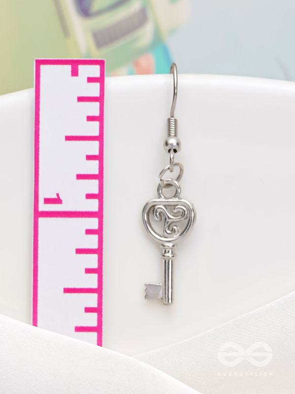 Locke & Key- Silver Earrings