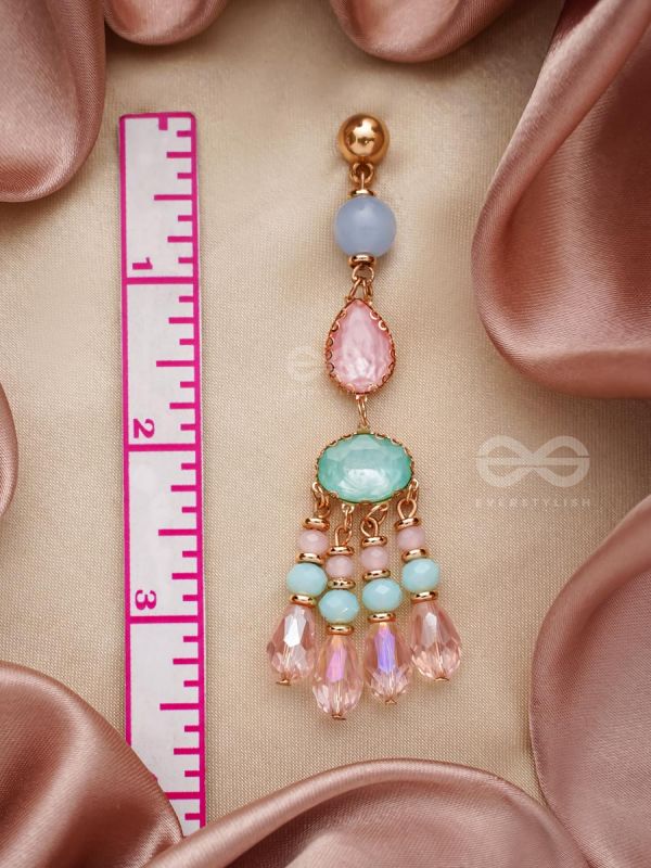 The Dazzling Drizzle- Golden Embellished Earrings