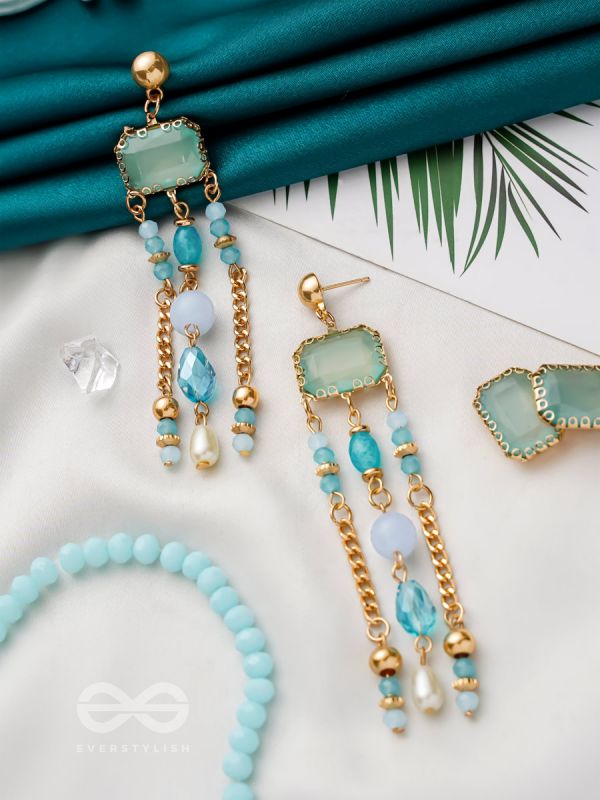 The Golden Dew- Golden Embellished Earrings