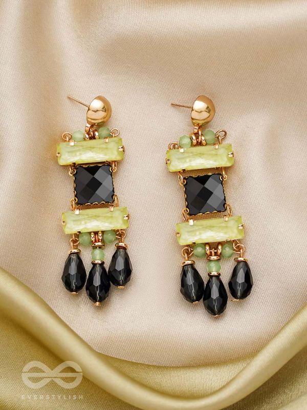 The Dark Tower- Golden Embellished Earrings