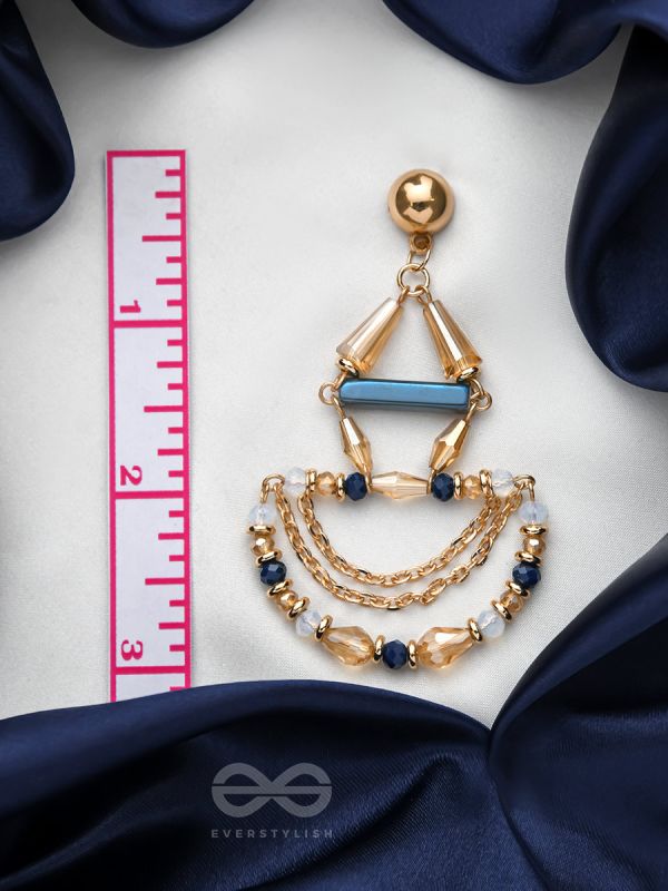 The Bronze Chandelier- Golden Embellished Earrings