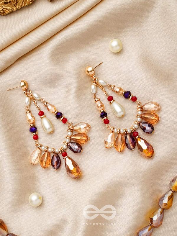 The Jazzy Jive- Golden Embellished Earrings