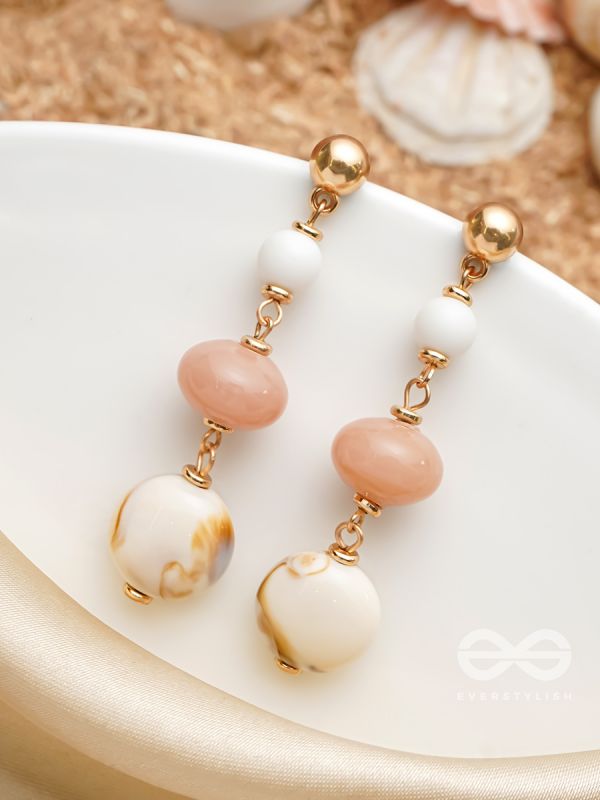 Shell n Core- Golden Embellished Earrings