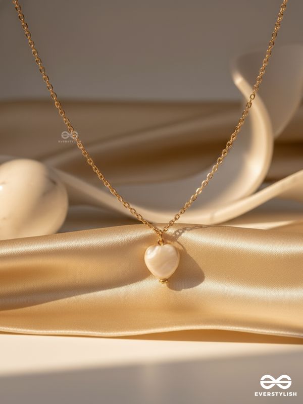 The Ivory Beach- Golden Embellished Necklace With Anti-Tarnish Coating