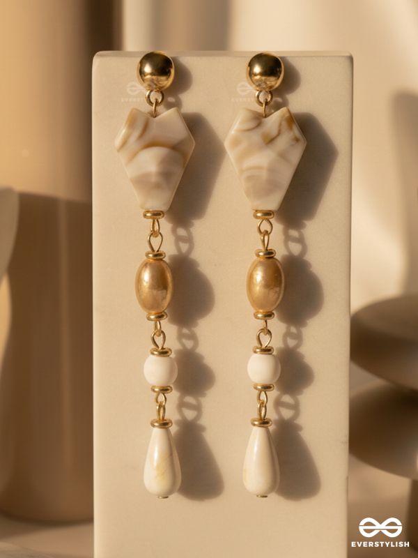 The Rope of Sand- Golden Embellished Earrings
