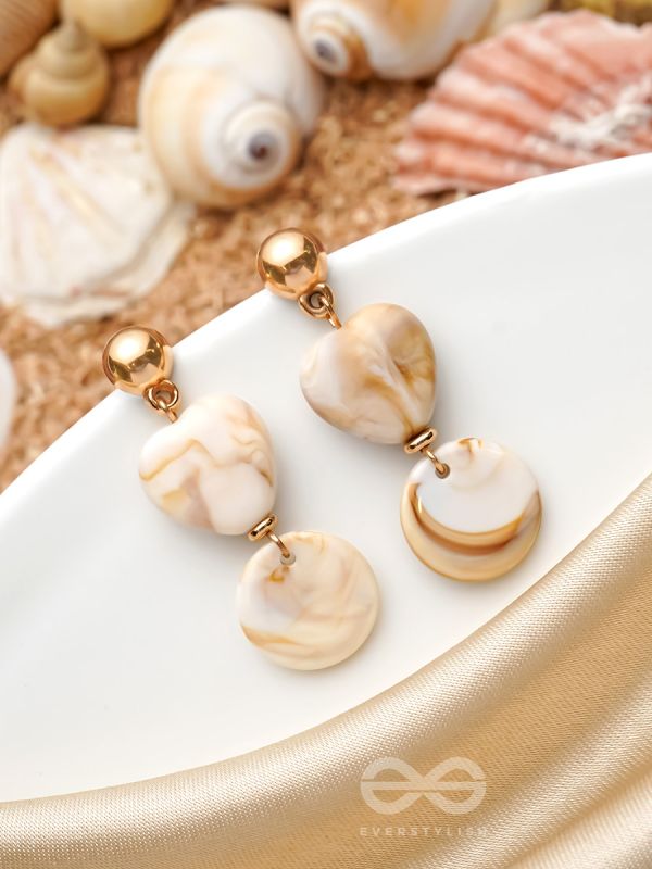 The Beach Bunny- Golden Embellished Earrings