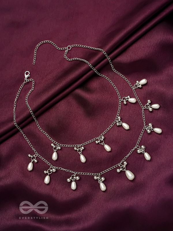 The Star-Studded Sky- Oxidised Pearls Layered Necklace