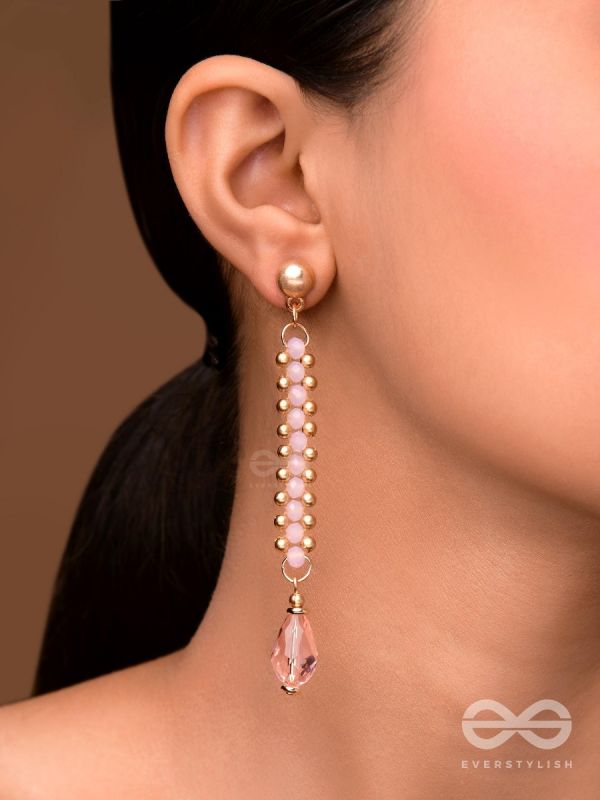 The Rose Vine- Golden Embellished Earrings