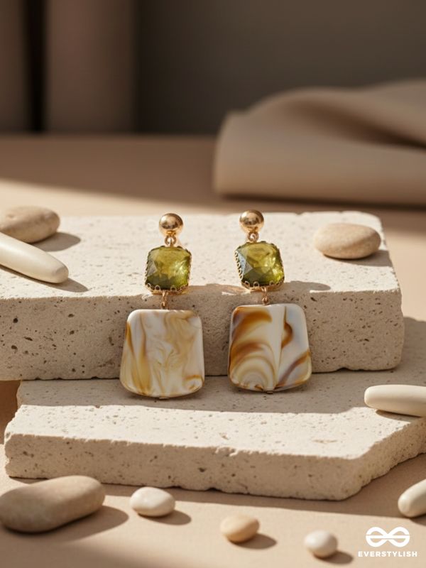 The Sandy Feet- Golden Embellished Earrings