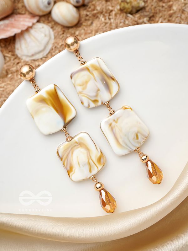 The Mermaid's Treasure- Golden Shell Earrings