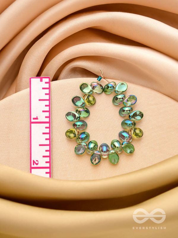 The Shadowy Shimmer- Golden Embellished Earrings