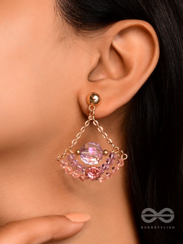 The Luxe Lotus- Golden Embellished Earrings