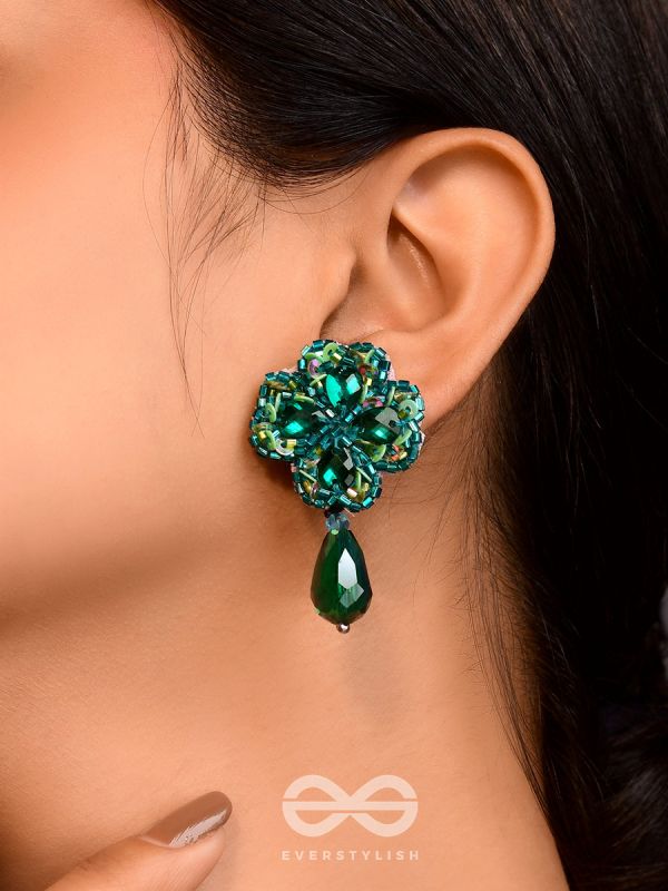 Shrona- The Luminescent Galaxy- Stones & Sequins Embroidered Earrings