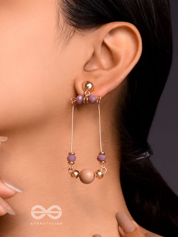 The Swing Steps- Golden Embellished Earrings