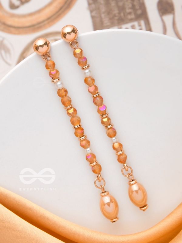 The Raining Embers- Golden Embellished Earrings