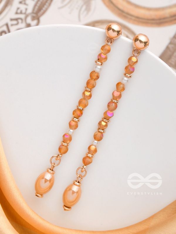 The Raining Embers- Golden Embellished Earrings