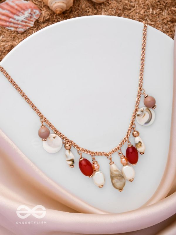 The Scarlet Waves - Statement Golden Neckpiece With Anti-Tarnish Coating 