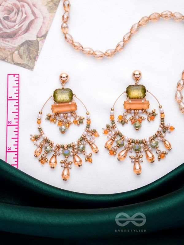 Abhivivas - The Shining Beauties - Statement Golden Embellished Earrings 
