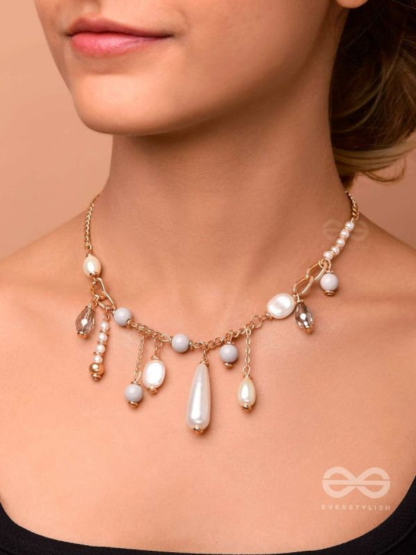 The Rainy Bliss - Casual Pearl Neckpiece With Anti-Tarnish Coating 