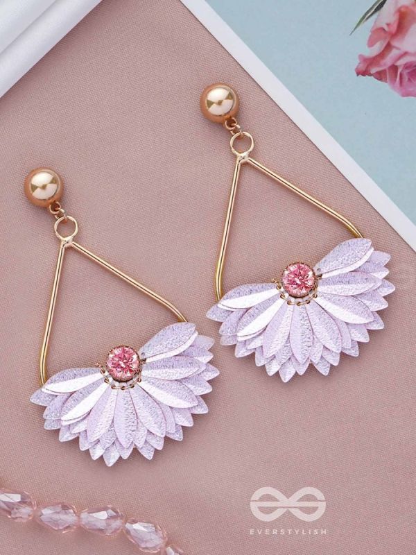 PETAL POWER PLAY - PASTEL PINK DROP EARRINGS