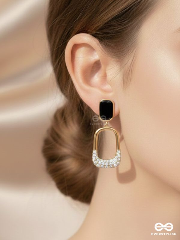 SHIMMER OF NIGHT - STATEMENT DROP EARRINGS