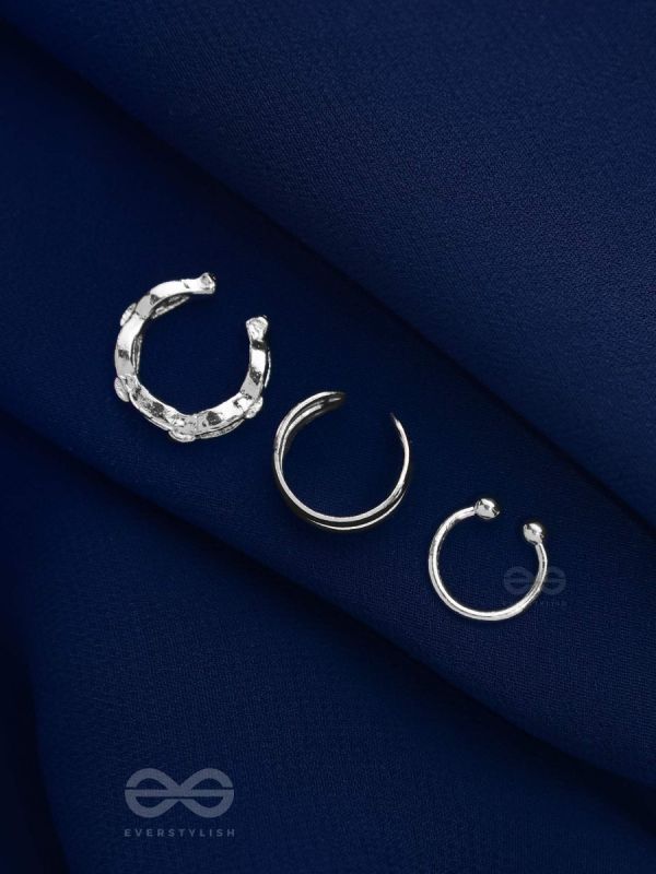 TRIPLE TREBLE - SET OF THREE EAR CUFFS (ONE EAR)