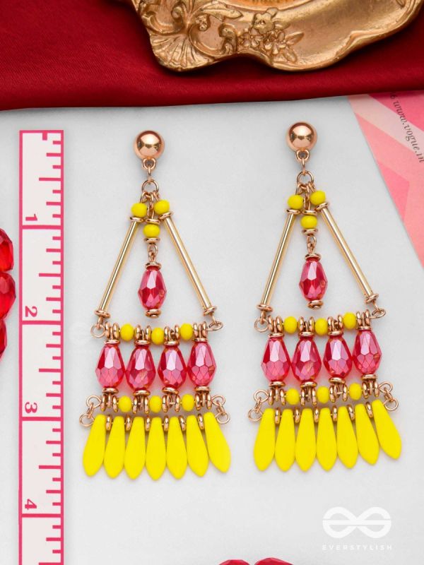 FLAMING DESIRES - STATEMENT DROP EARRINGS