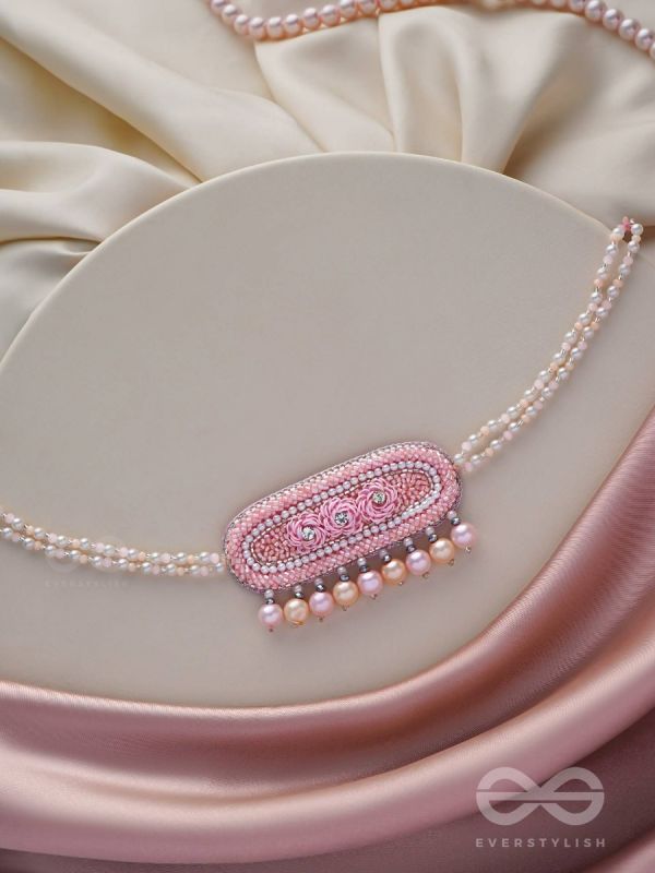 SASHRILKA - SPLENDIDLY CHARMING - SEQUINS, CUT DANA AND PEARL EMBROIDERED NECKPIECE