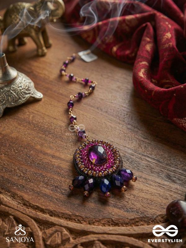 TAMASVINI - THE STARRY NIGHT - STONE, CUTDANA AND BEADS EMBROIDERED MAANGTIKA