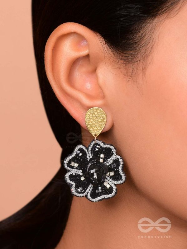 AABHAT - IN FULL BLOOM - SEQUINS AND BEADS EMBROIDERED EARRINGS