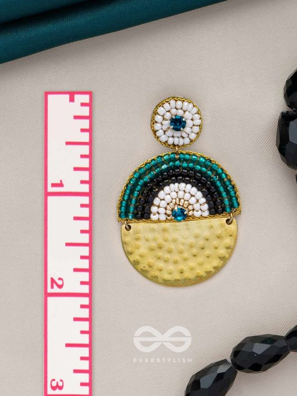 KANIKAVACHA - THE TINY SHIELD - BEADS AND STONE EMBROIDERED EARRINGS