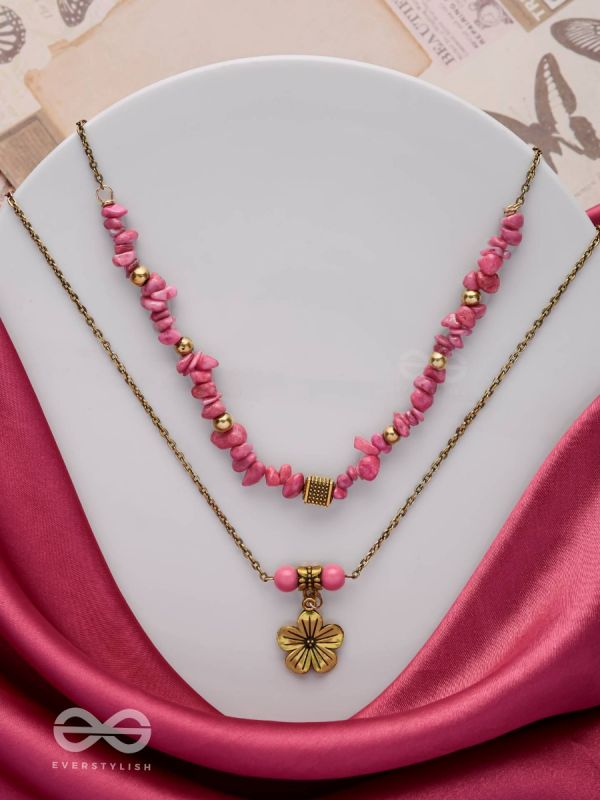 BLOSSOM BONANZA - GOLDEN MULTILAYERED NECKPIECE