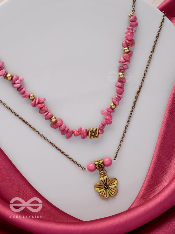 BLOSSOM BONANZA - GOLDEN MULTILAYERED NECKPIECE