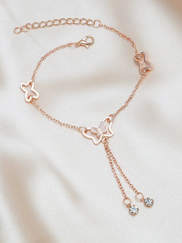 FLUTTERING MELODIES - CASUAL ROSEGOLD ANKLET