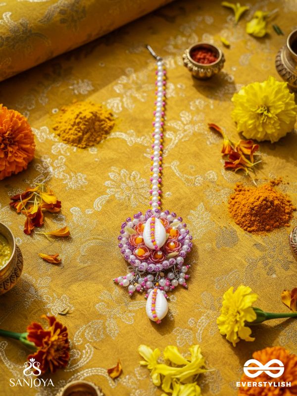 KAAKINI - A SHELL'S TREASURES - SHELL AND BEADS EMBROIDERED MAANGTIKA