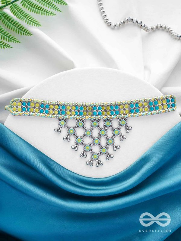 The Celestial Breeze - Statement Oxidised Neckpiece