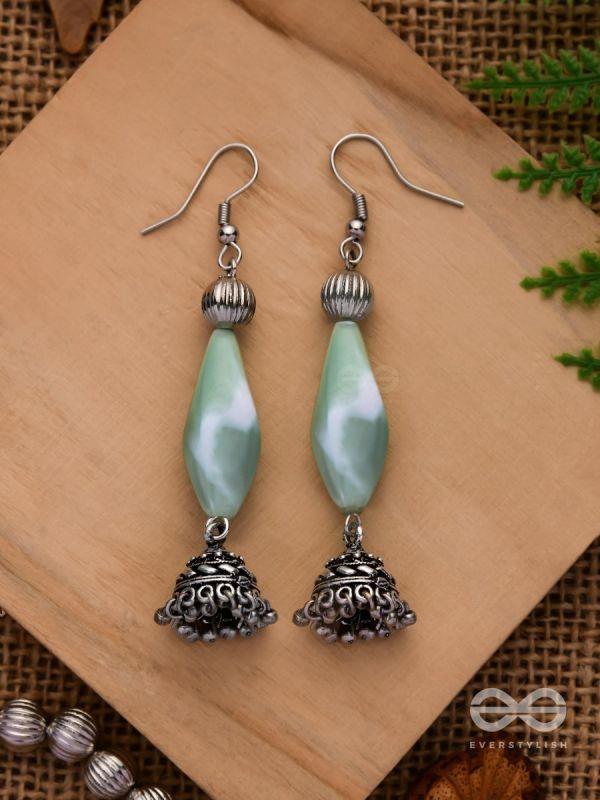 THE MEADOW MELODY - OXIDISED JHUMKA EARRINGS