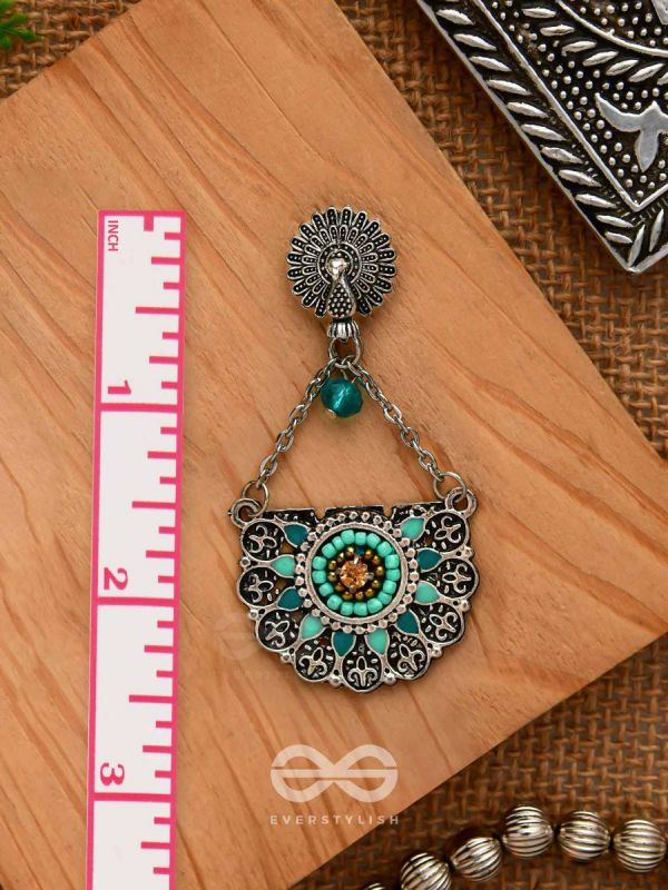 Enchanted Mandalas - Oxidised Beaded Earrings