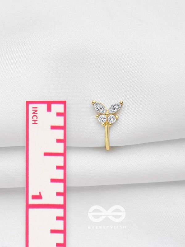 THE BUTTERFLY BLESSING - GOLDEN CZ NOSERING (NON-PIERCING)