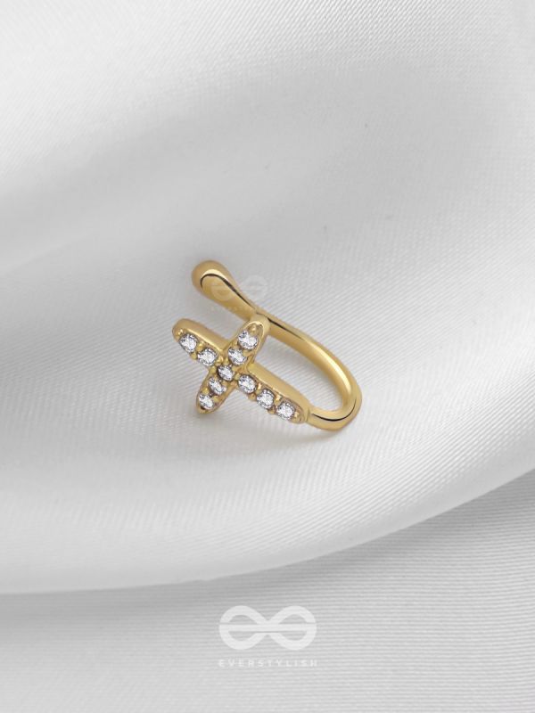 HEAVENLY HARMONY  - GOLDEN CZ NOSERING (NON-PIERCING)