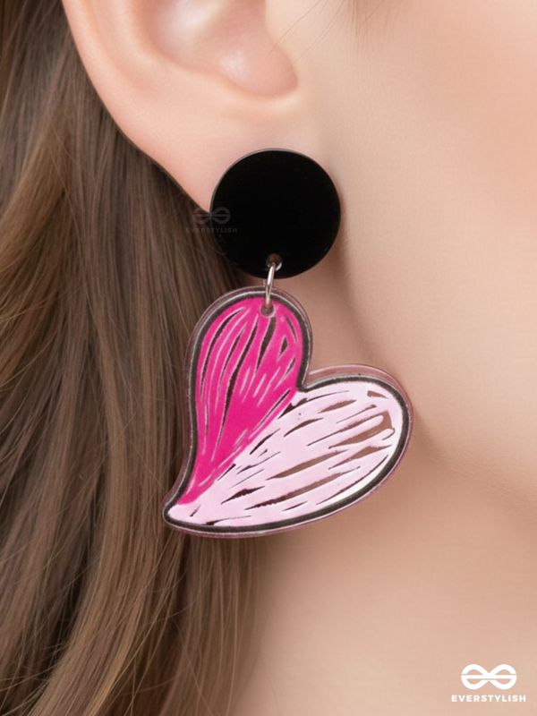 ROSY RETRO ROMANCE - CASUAL ACRYLIC EARRINGS