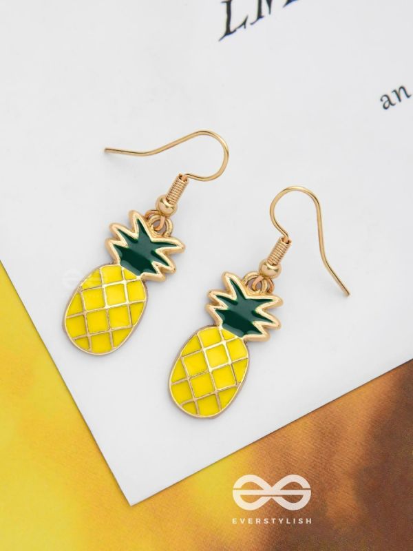 PINEAPPLE POPS - GOLDEN EMBELLISHED EARRINGS