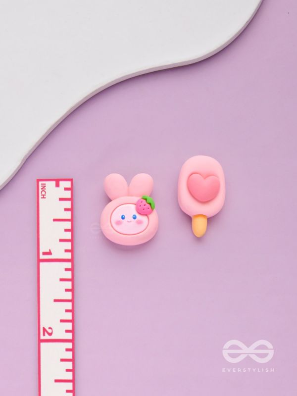 Sundaes N' Berries - Mismatched Acrylic Earrings