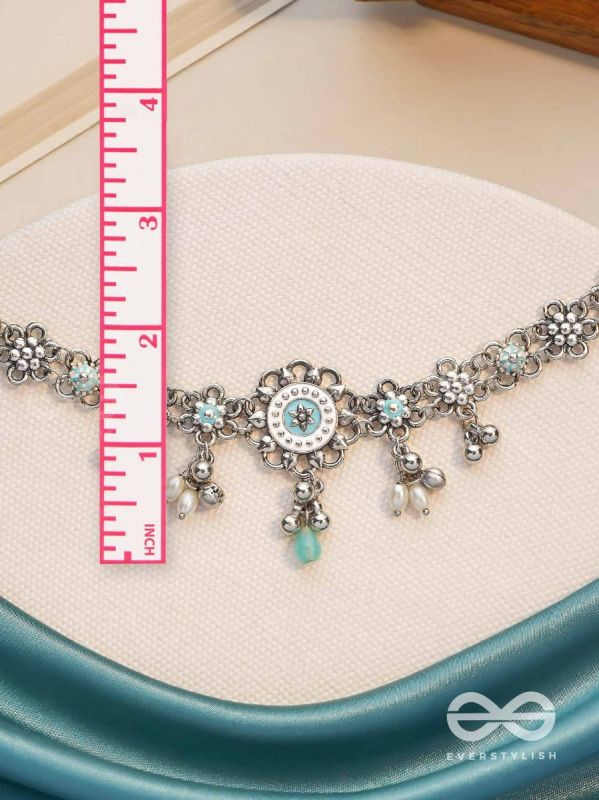 The Sky Bouquet- Enamelled Oxidised Neckpiece