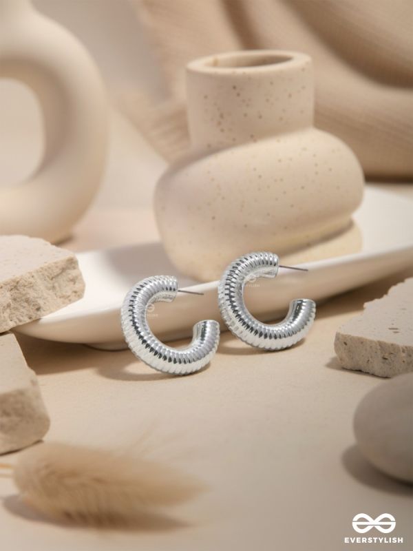 Sunlit Harmony - Statement Silver Earrings