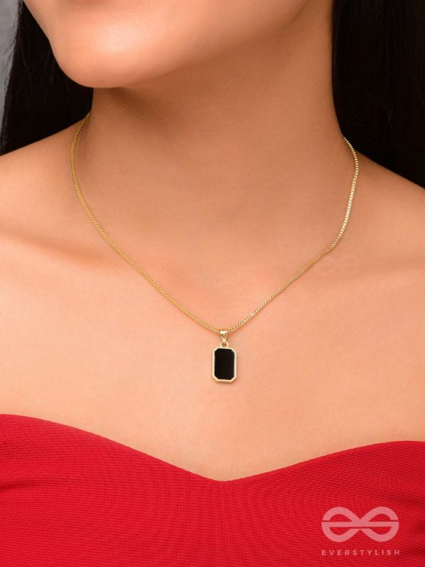 Mystic Midnight - Golden And Black Neckpiece With Anti-Tarnish Coating