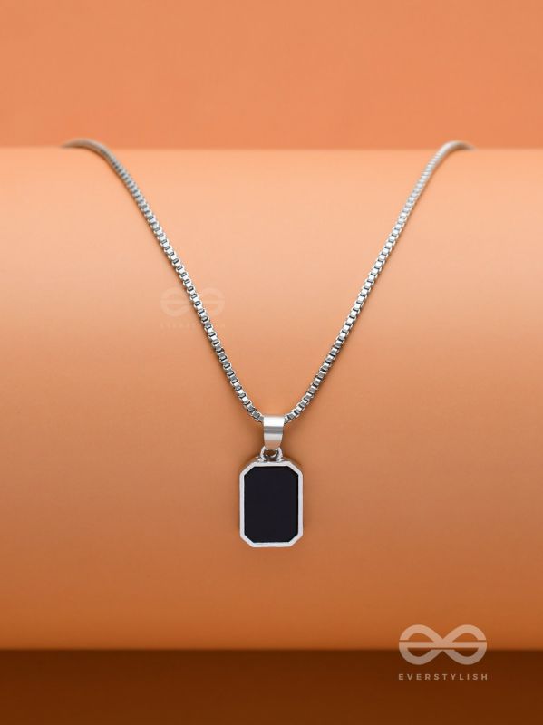 Mystic Midnight - Silver And Black Neckpiece With Anti-Tarnish Coating