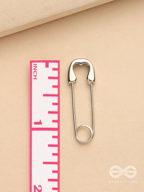 Pin It Up - Statement  Silver Earrings