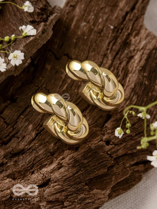 Dreamer'S Luster - Statement Golden Earrings